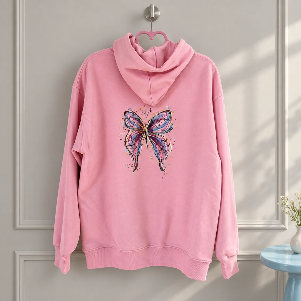 Butterfly Hoodie – Pink